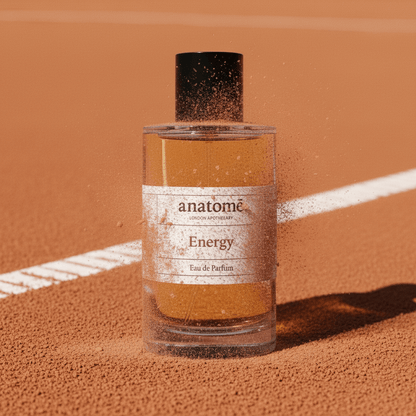 Anatomē Energy Functional Perfume bottle with sleek design, showcasing the elegant packaging of the perfume.