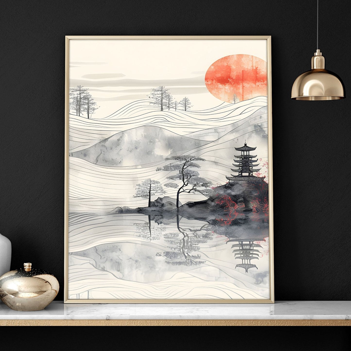 Set of 3 framed wall art posters for living room by About Wall Art, featuring modern, stylish prints in sleek frames.