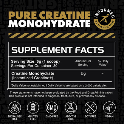 Gains In Bulk Instantized Creatine Monohydrate 30 Servings