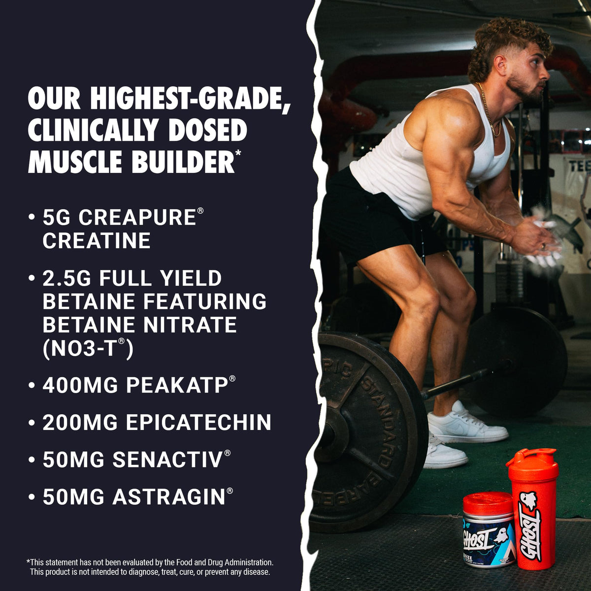 GHOST® SIZE V3 Muscle Builder | Creatine, Betaine & PeakATP®