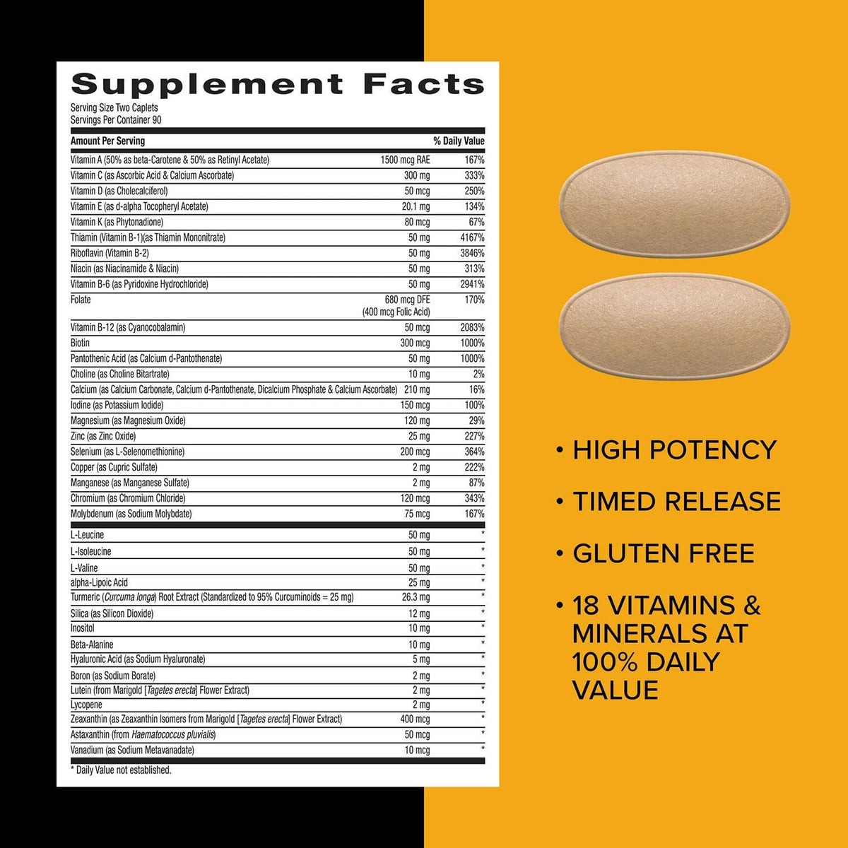 GNC Mega Men® Sport Multivitamin 180 Caplets | 90 Servings
