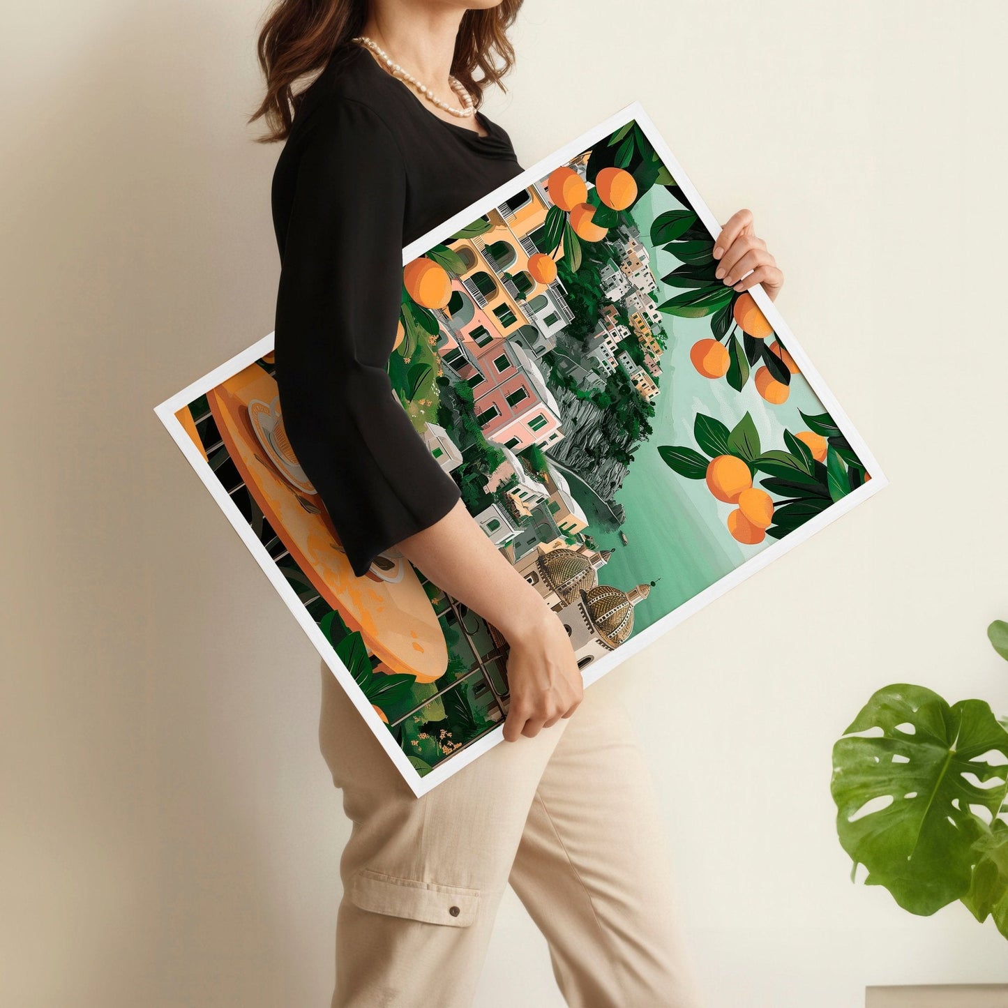 Set of 3 Italian lifestyle wall art prints for kitchen decor by About Wall Art, featuring vibrant, stylish kitchen-themed illustrations.