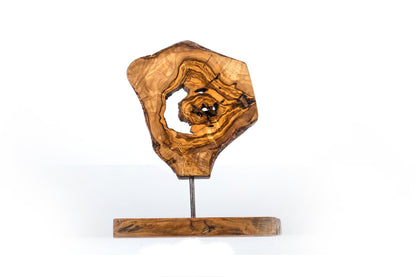 Handcrafted Olive Wood Sculpture | Natural Wooden Home Décor Ornament