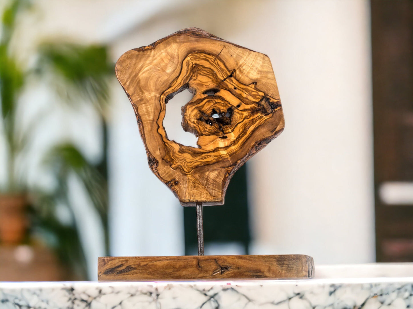 Handcrafted Olive Wood Sculpture | Natural Wooden Home Décor Ornament