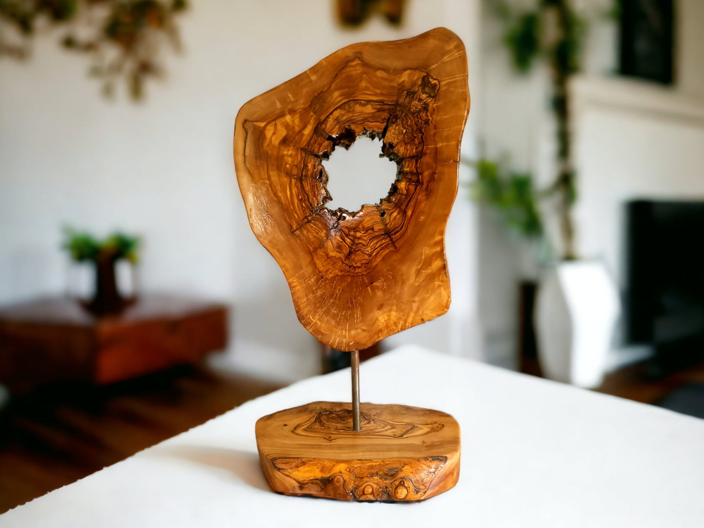 Handcrafted Olive Wood Sculpture | Natural Wooden Home Décor Ornament