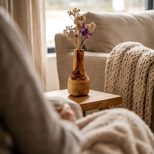 Rustic vase for dry flower