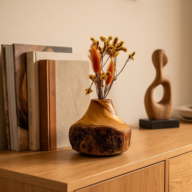 Rustic vase for dry flower