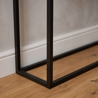 Live Edge Olive Wood Console Table & Matching Mirror Set