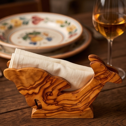 Handcrafted Olive Wood Napkin & Paper Holders | 5 Distinctive Styles