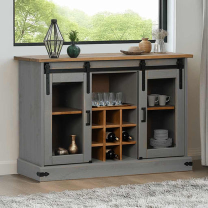 Ambrin Pinewood Sideboard | Solid Wood Storage Cabinet