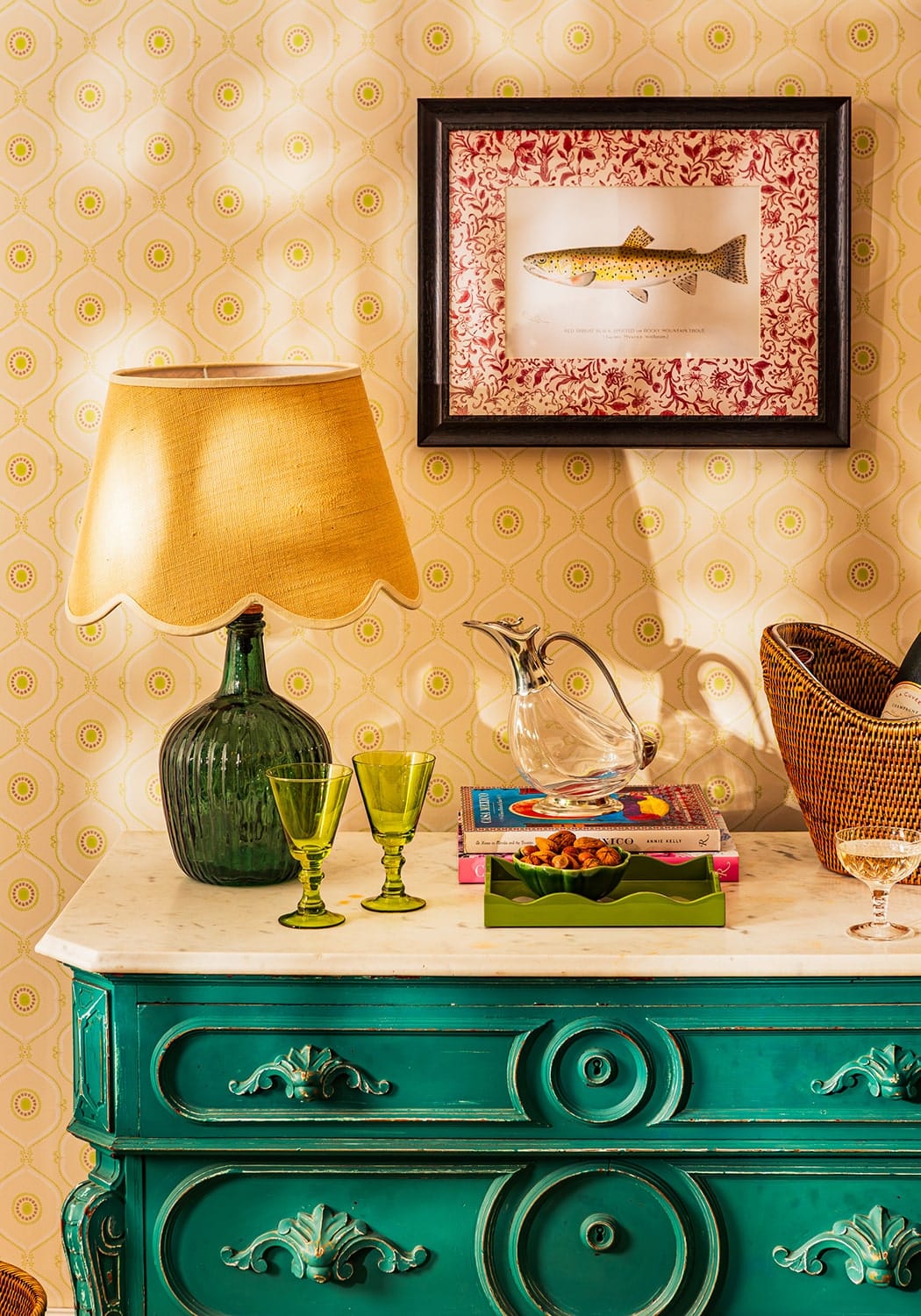 Casa by Josephine Jenno Jane's woven rattan wine and champagne bucket for stylish barware storage and chilling.