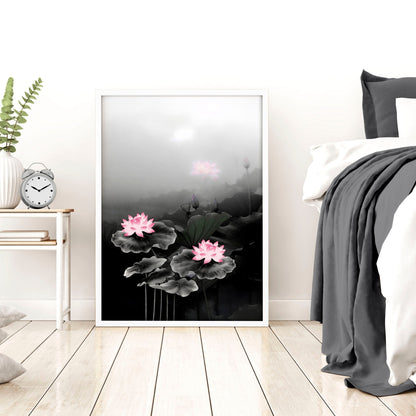 Set of 3 Japandi-inspired Asian wall art prints with minimalist designs, suitable for modern interior decor.