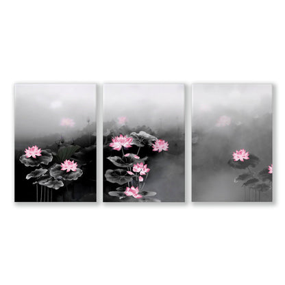 Set of 3 Japandi-inspired Asian wall art prints by About Wall Art, featuring minimalist and elegant interior decor designs.