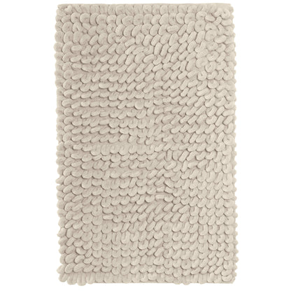 OLIVIA ROCCO jumbo loop bath mat with non-slip backing, water-absorbent plush design for shower and toilet floor.