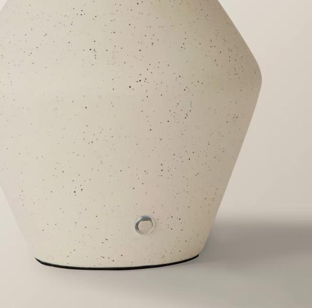 Finn ceramic rechargeable table lamp by TrendHomeDepot, portable wireless ambient lighting with a sleek, modern design.