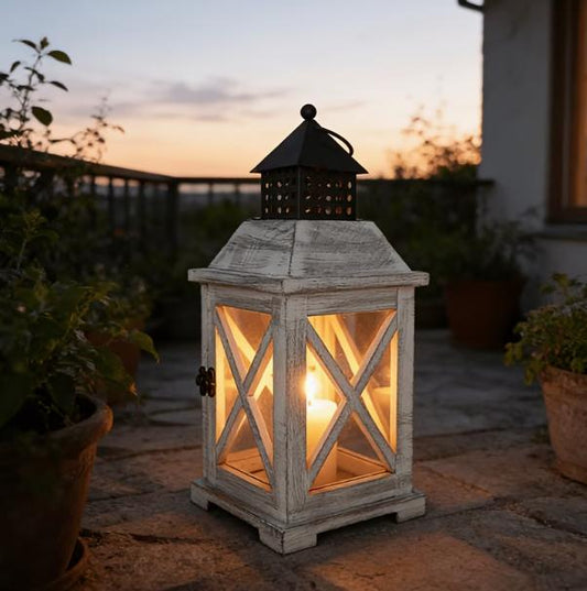 Vintage Wooden Candle Lantern