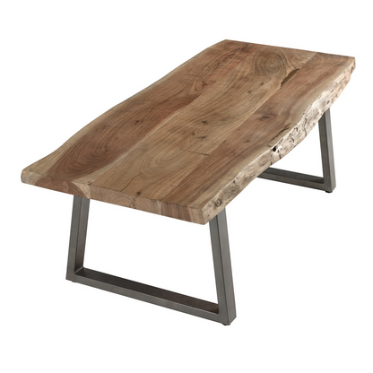 Baltic Live Edge Coffee Table with natural wood finish, showcasing organic shape and smooth surface, from InStock home decor collection.