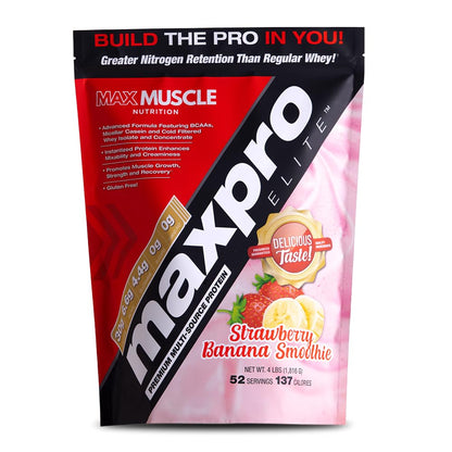 Max Muscle MaxPro Elite Whey Protein Powder | 30g Protein, 0g Sugar