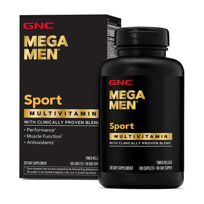 GNC Mega Men® Sport Multivitamin 180 Caplets | 90 Servings
