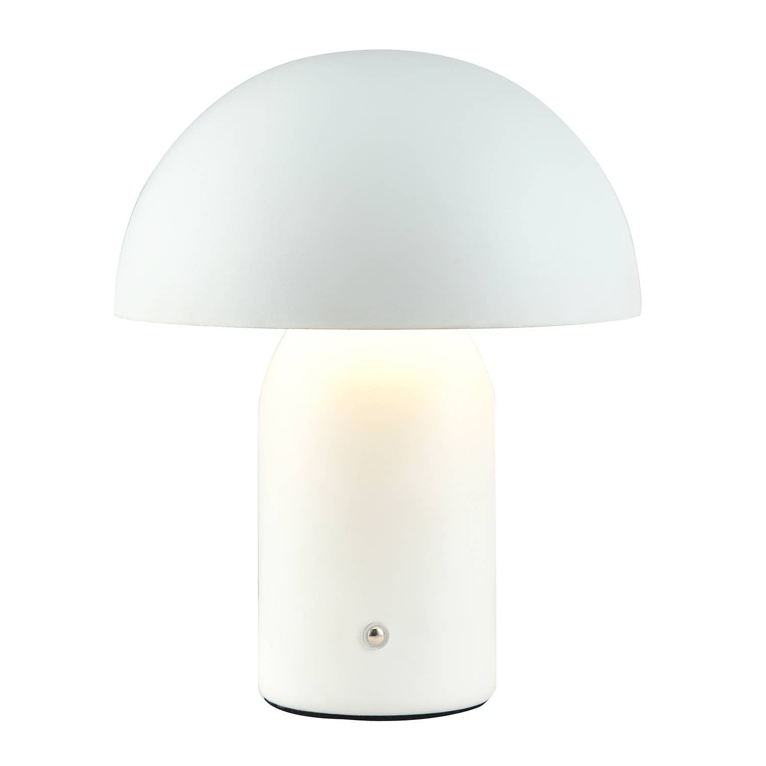 Hstrends modern rechargeable mushroom table lamp with touch dimmer, sleek design, and soft ambient lighting.
