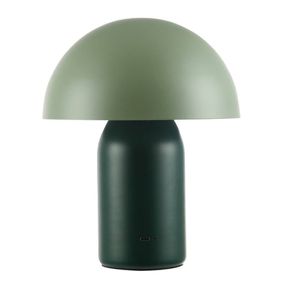Hstrends modern rechargeable mushroom table lamp with touch dimmer, soft lighting and sleek design for cozy indoor ambiance.