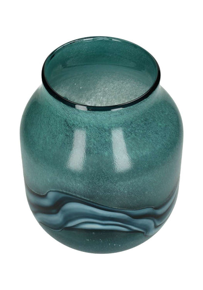 Green organic ceramic vase from Casa by Josephine Jenno, featuring a natural-inspired, textured design perfect for decorative displays.