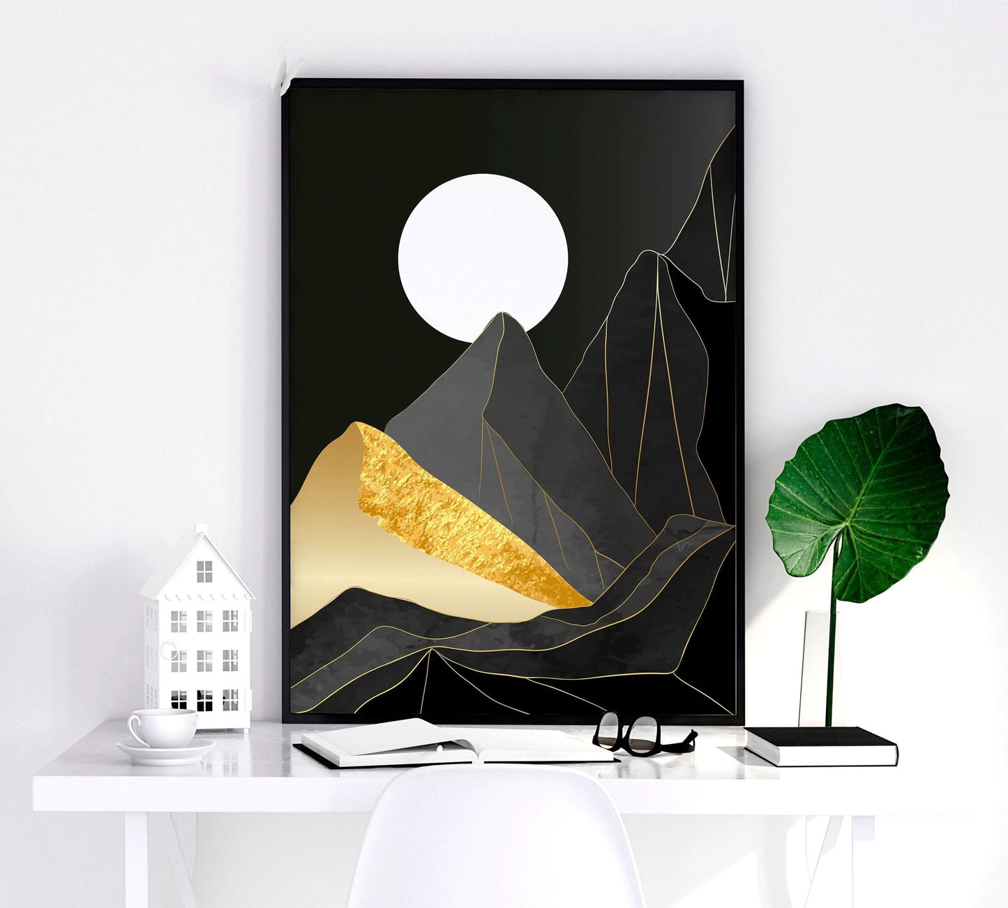 Set of 3 Scandinavian landscape wall art prints by About Wall Art for living room decor, featuring Nordic-inspired nature scenes.