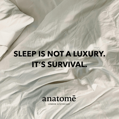 anatomē Relax + Sleep Chamomile Bath Salts in a jar, showing calming herbal bath salts for relaxation and sleep enhancement