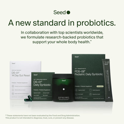 Seed DS-01® Daily Synbiotic | 24-Strain Prebiotic & Probiotic | 60 Capsules