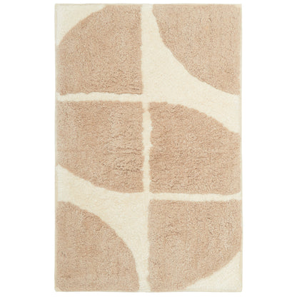 OLIVIA ROCCO Stockholm Bath Mat with non-slip backing, soft water-absorbent cotton blend, quick-drying bathroom floor rug.