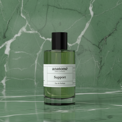 Anatomē Support Functional Perfume bottle with sleek design, showcasing the elegant perfume container on a neutral background.
