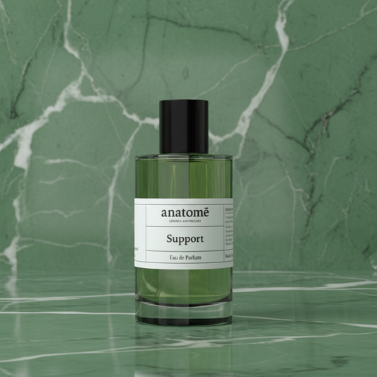 Anatomē Support Functional Perfume bottle with sleek design, showcasing the elegant perfume container on a neutral background.