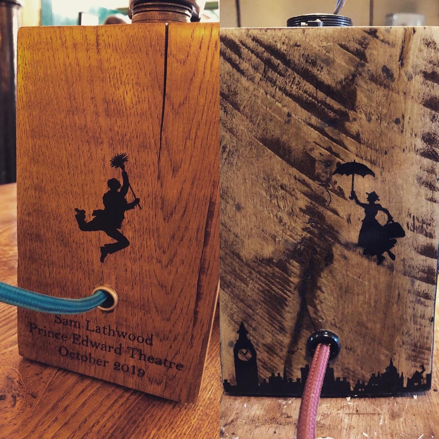 Personalised Theatre Footlight Lamp | Unique Drama Gift &amp; Stage Table Light