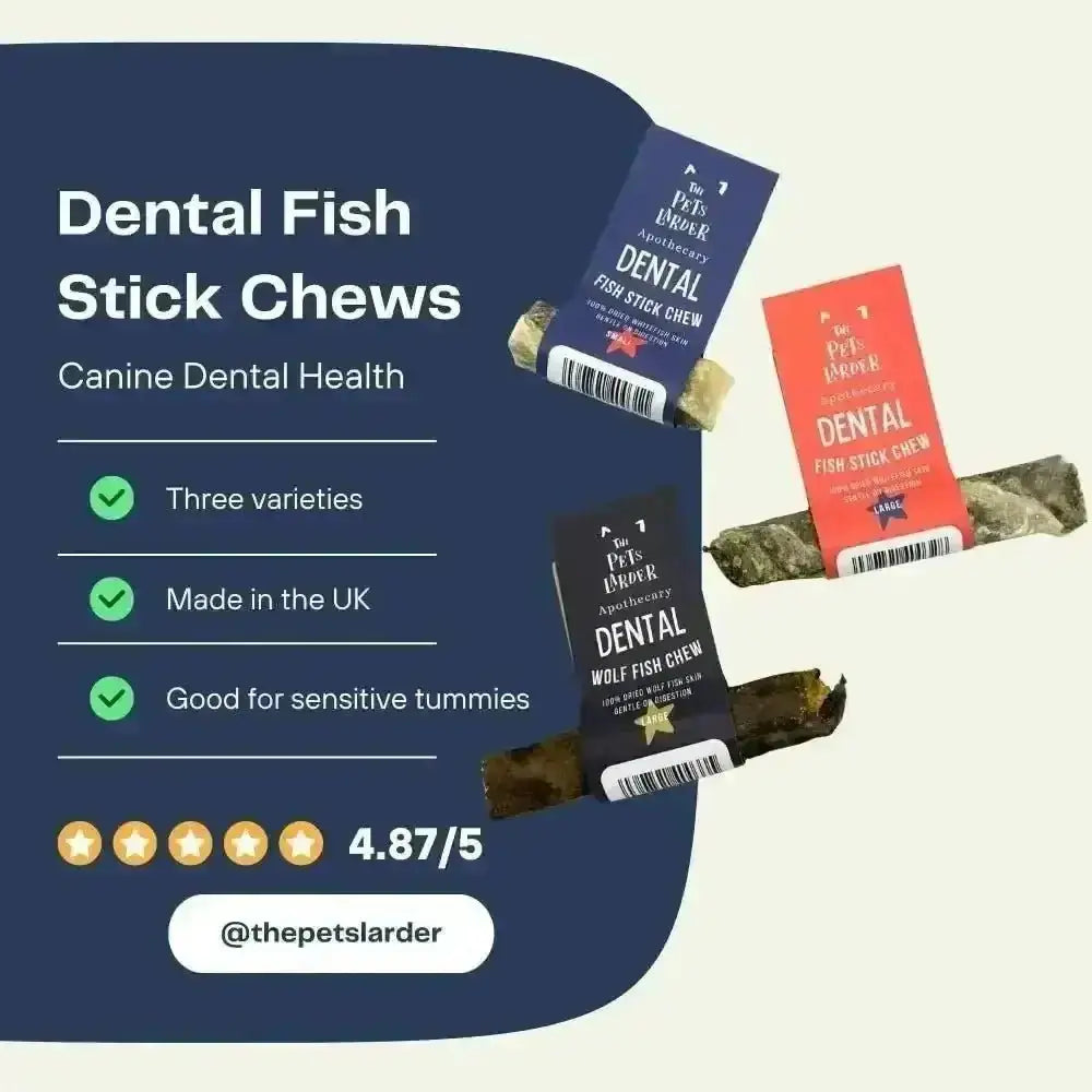 Wolf Fish Stick Chew for Dogs - Large Natural Fish Skin Dog Treat