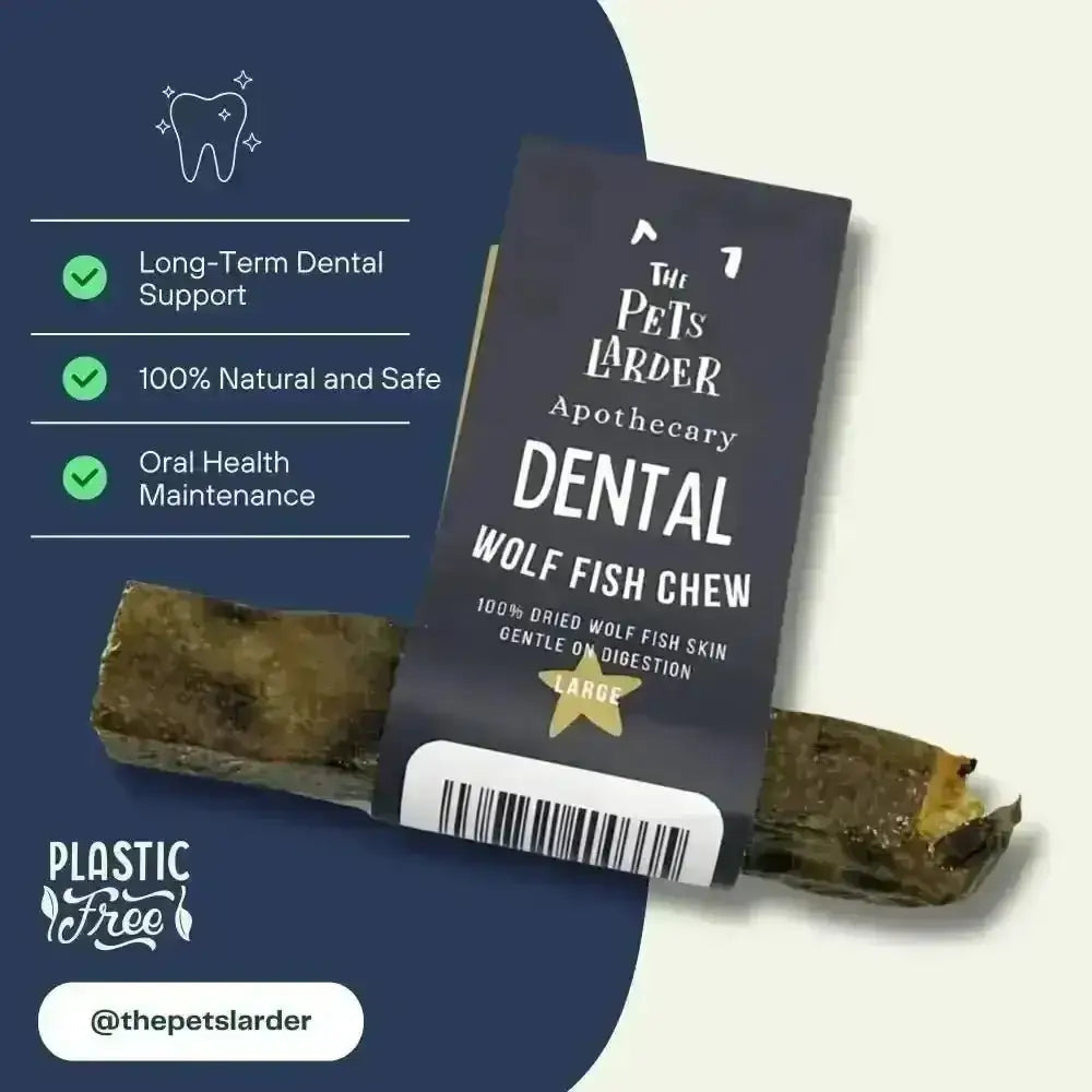 Wolf Fish Stick Chew for Dogs - Large Natural Fish Skin Dog Treat